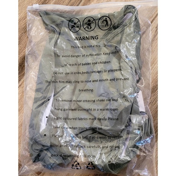 Grace Tempt Green High Waisted Bikini Set Small - Picture 10 of 10